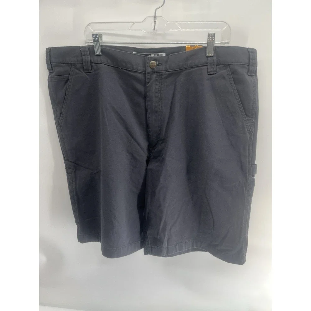 Size 42 Carhartt Rugged Flex‎ Relaxed Fit Canvas Cargo Work Short Gray Men